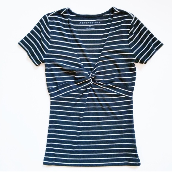 Aeropostale Tops - AEROPOSTALE STRIPED SHORT SLEEVE SHIRT